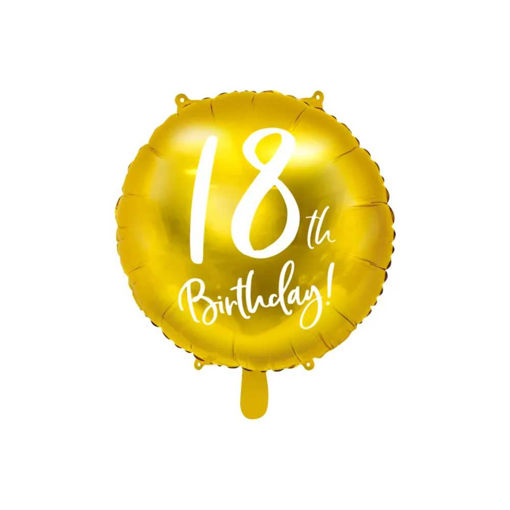 Picture of GOLD FOIL BALLOON 18TH BIRTHDAY 18 INCH